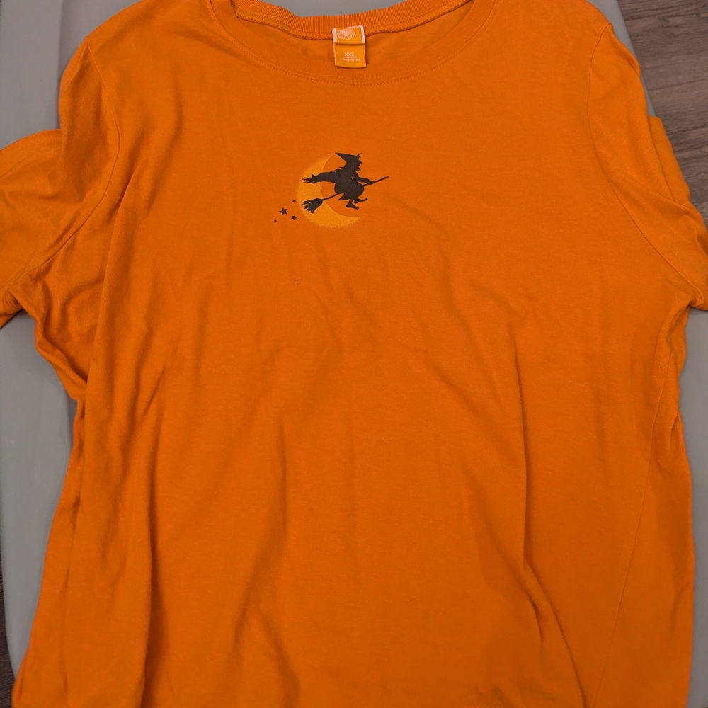 Orange Witch Graphic Women's Tshirt